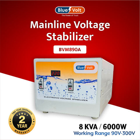 BVM890A 8KVA 6000W 90V-300V with changeover MCB / Powers