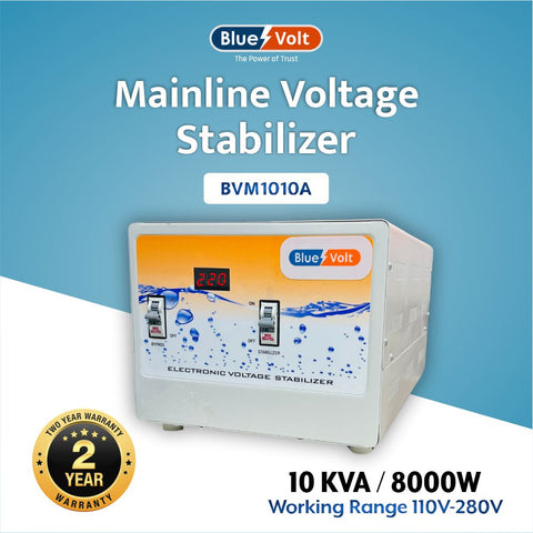 BVM1010A 10 KVA 8000W 110V – 280V With Changeover MCB/Powers