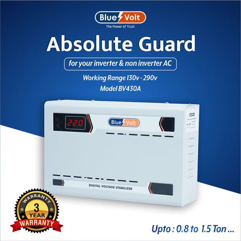 BV430A 4KVA 130V-280V Digital Voltage Stabilizer For Upto 1.5 ton AC